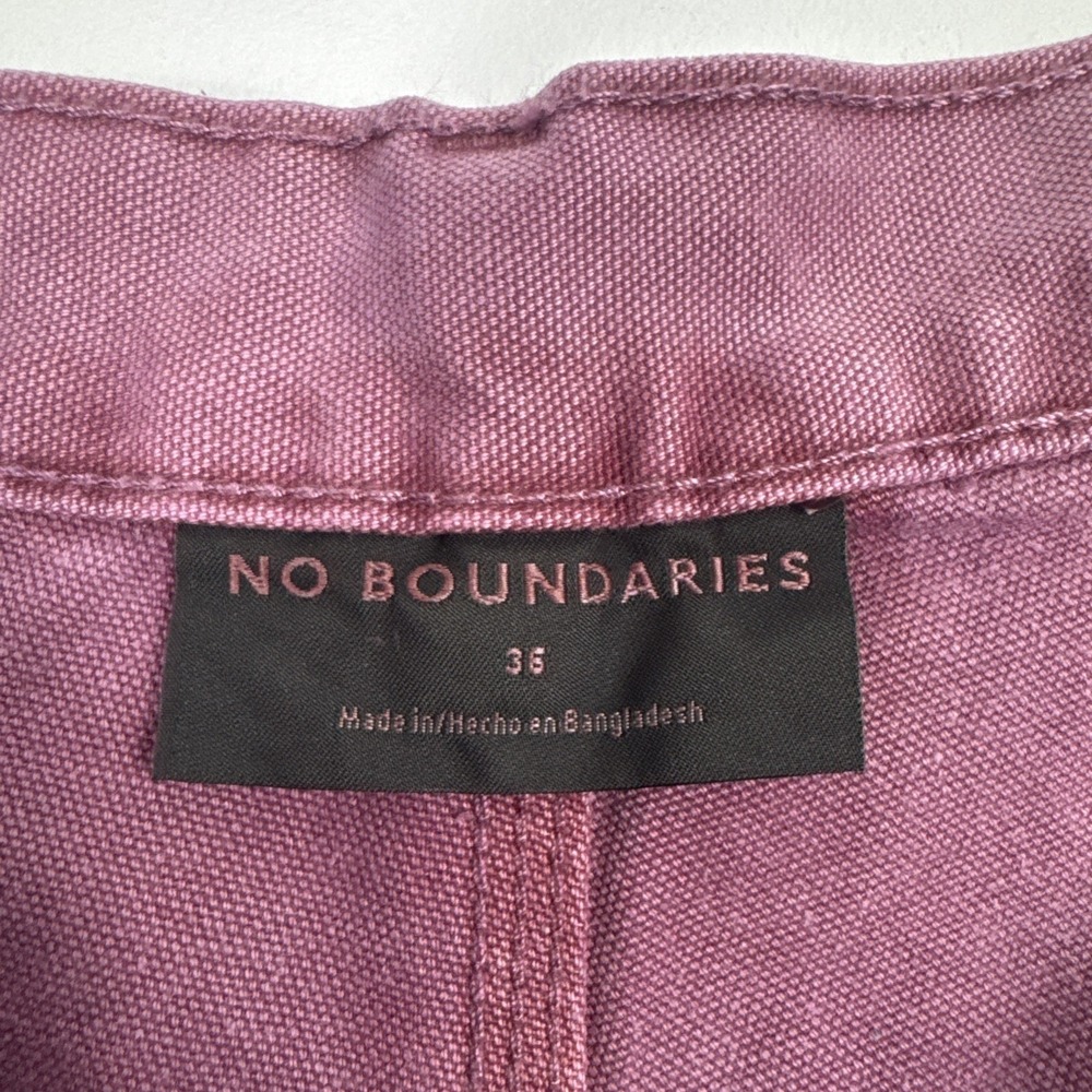 No Boundaries Cargo Shorts Men's 36 Dusty Pink Mauve Carpenter Y2K 100% Cotton - Picture 3 of 8